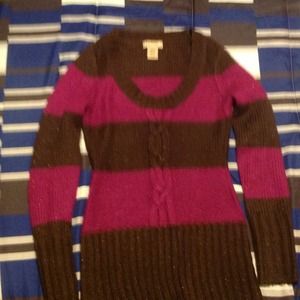 Brown and purple sweatshirt
