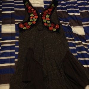 Black and gray dress