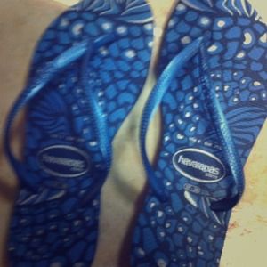 SOLD IN BUNDLE Blue slim havianas