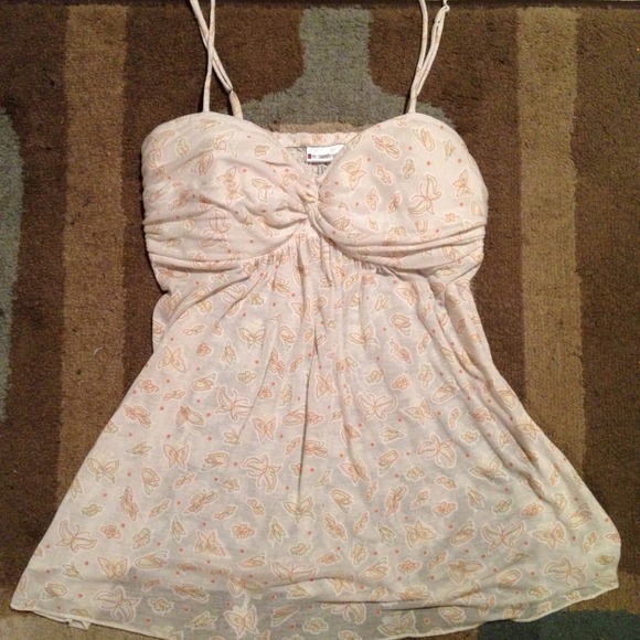 Butterfly flowy spaghetti strap blouse