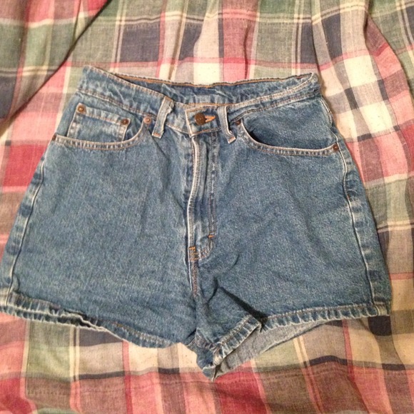 High waist denim shorts