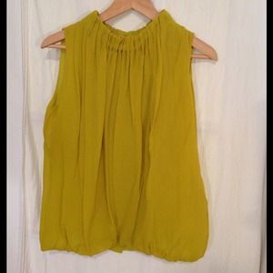 Araks silk chiffon puff top, very 60s. Lined.