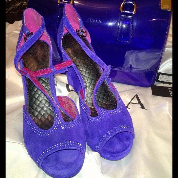 Cute Gianni Bini Embellished Suede Heel