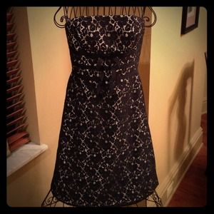 WHBM LACE OVERLAY DRESS and CARDIGAN.