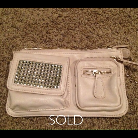 Cream crossbody purse