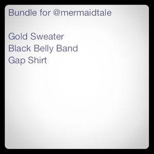 Bundle 2 maternity shirts and belly band