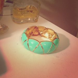 Teal bracelet.