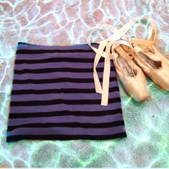 Forever 21 Black and Purple Mini Skirt