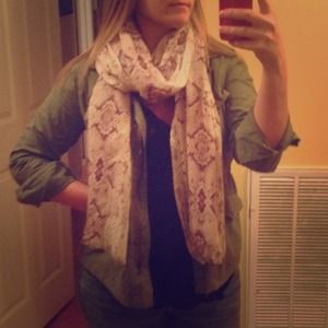 J.Crew snake skin pattern scarf