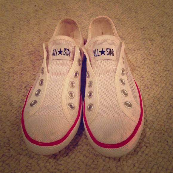 White mesh converse!
