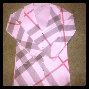 BUNDLE Burberry Brit Wool Cardigan and Check Shirt