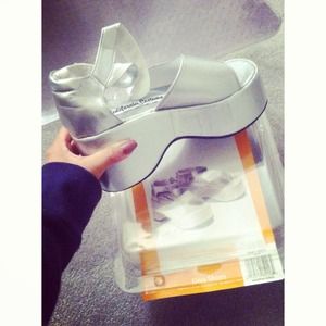 Silver Gray Halloween Diva Heeled Shoes 👻