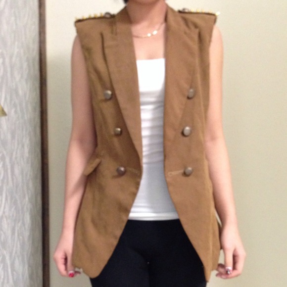 Short sleeve- brown Blazer - Picture 4 of 4