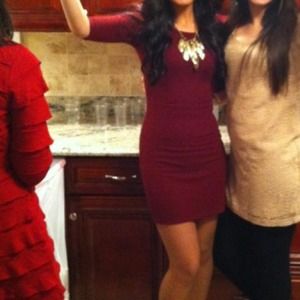 Maroon cocktail dress