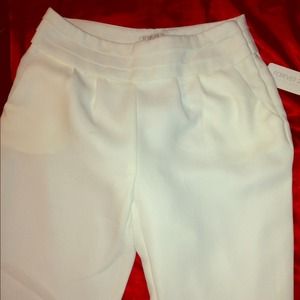 Ivory high waist slacks