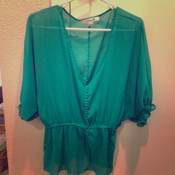 Sheer green blouse