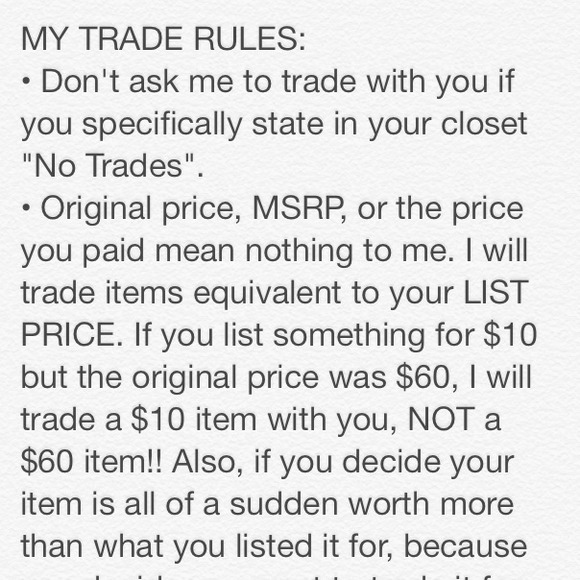 My trading "rules"