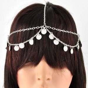 Silver Rhodiumized Charm Style Head Chain