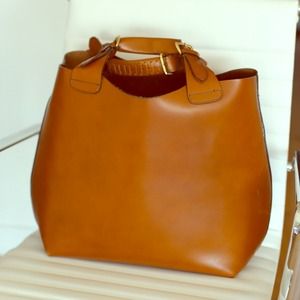 Zara Brown Leather Tote