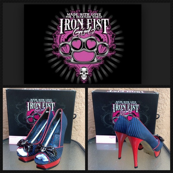 Iron Fist Shoes - ✅ Iron Fist "Sinking Ship" Peep Toe Pin Up Shoes🐬