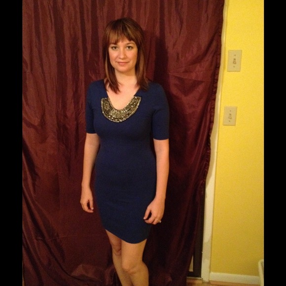 Blue Short Dress - Picture 3 of 3