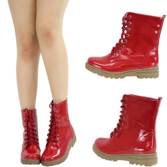 Bundle - Red boots and Red cardigan .