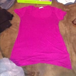 See through magenta cheetah print shirt