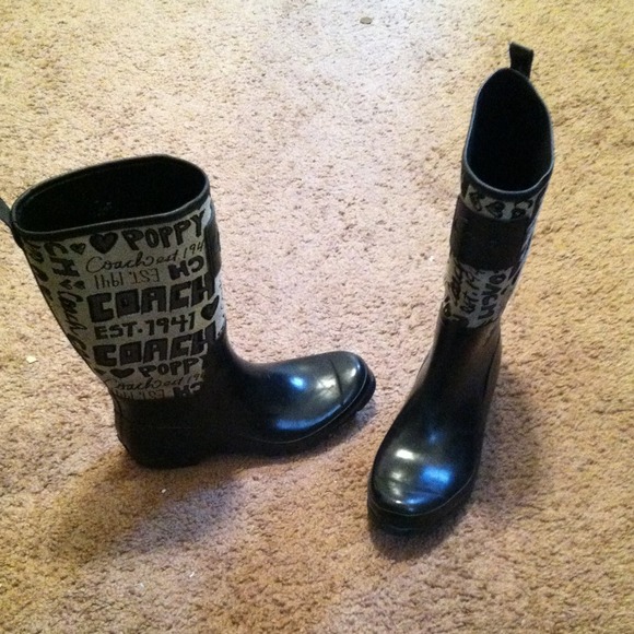 Coach rain boots.