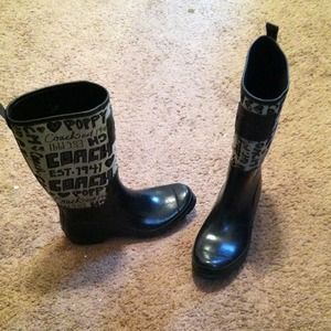 Coach rain boots.