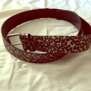 Sparkly cheetah print belt