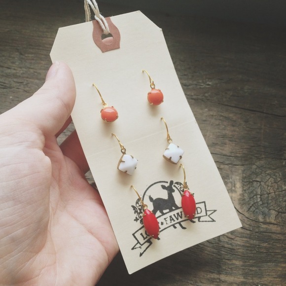 HOLD - Trio of Vintage Glass Earrings - New Hooks