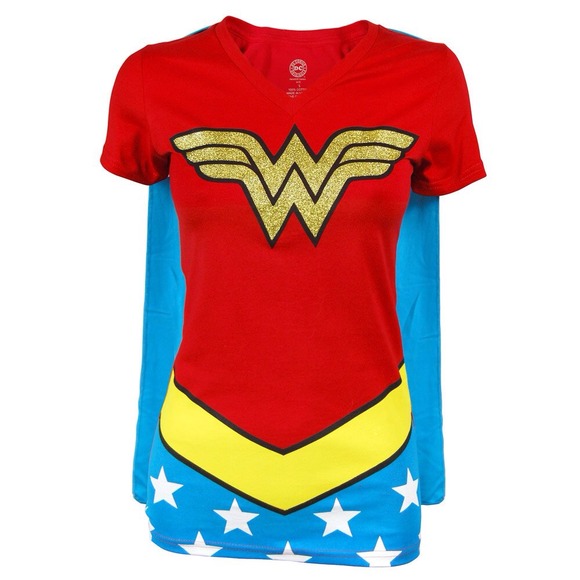 Wonder Woman t-shirt w/cape & skirt