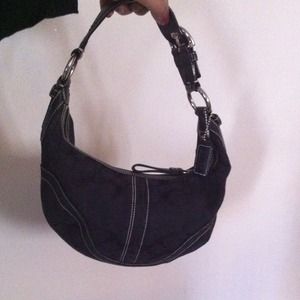 Black authentic coach purse