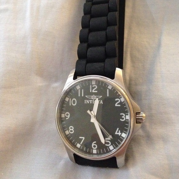 Black invicta watch.