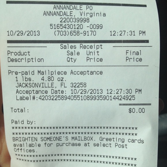 Proof of Shipment - Picture 1 of 1