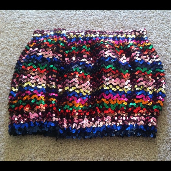 Vintage Multicolor Sequin Tube Top