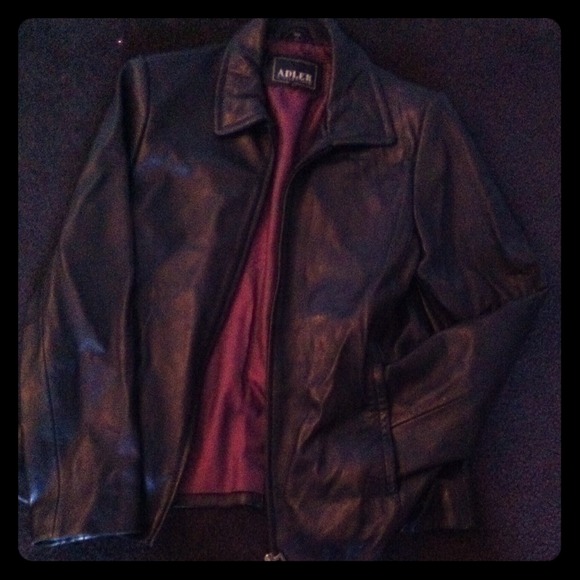 Black leather jacket