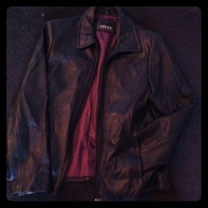 Black leather jacket