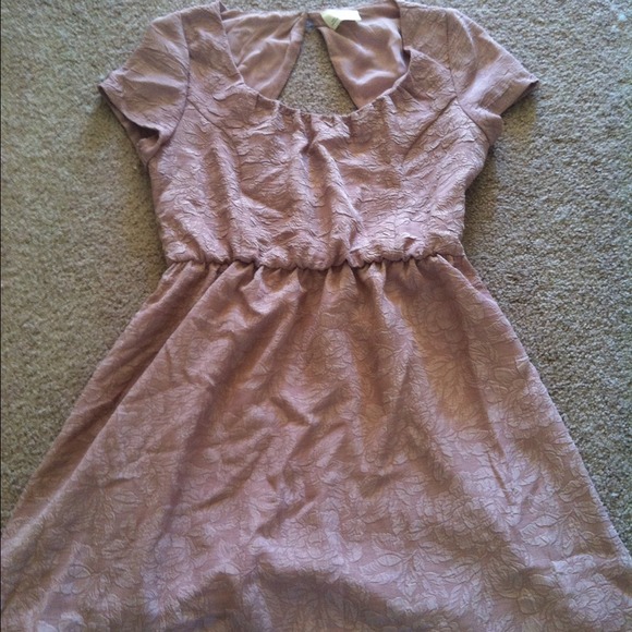 UO Pins and Needles Mauve Floral Print Dress - Picture 1 of 4