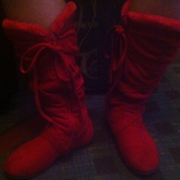 🔥 Red Suede Boots 🔥REDUCED⚠