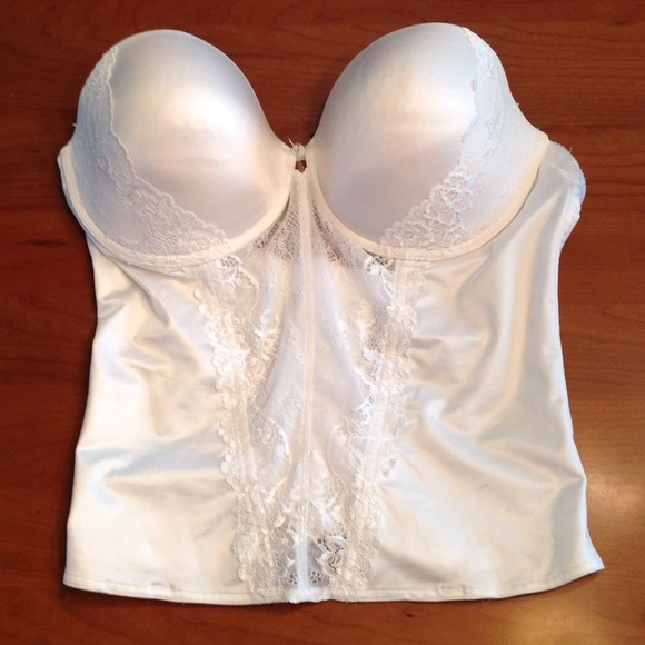 White bustier bra