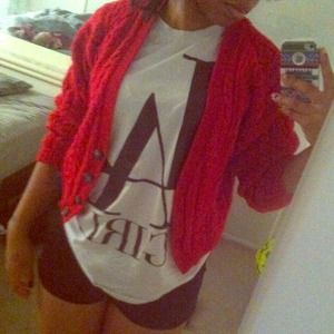 ✋BUNDLED✋Red vintage cardigan .