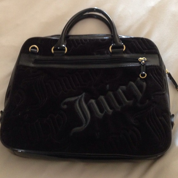 Juicy Couture  Black Velour  Laptop bag/ purse