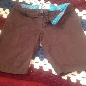 Girls mid thigh shorts dark brown