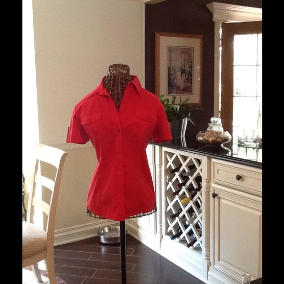 Sold Red button down top