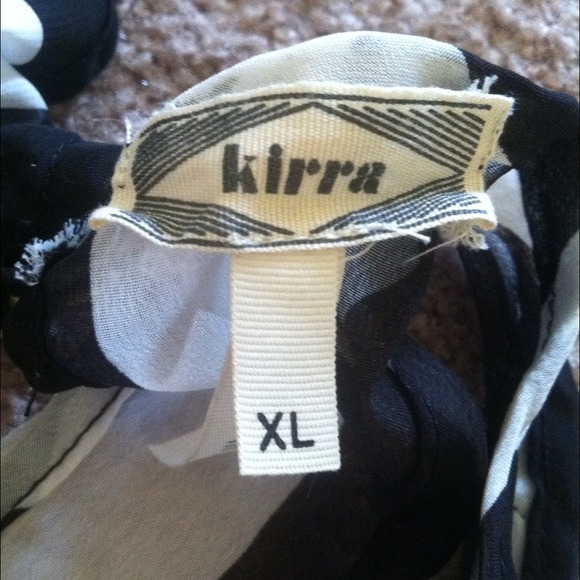 Kirra Black and White Striped Sheer Tank - Picture 2 of 2