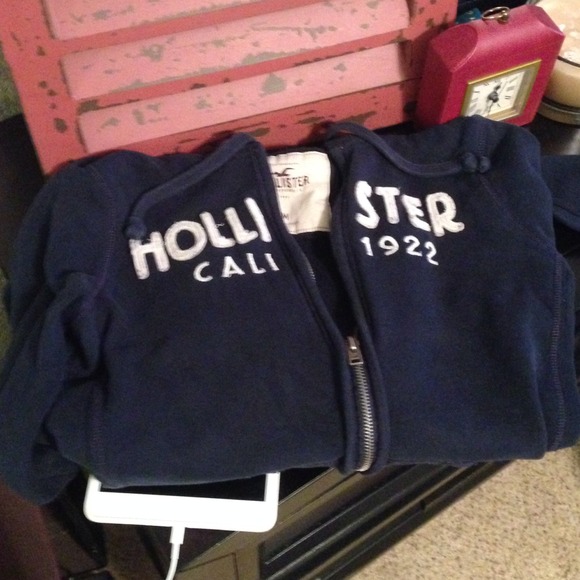Hollister hoodie navy blue