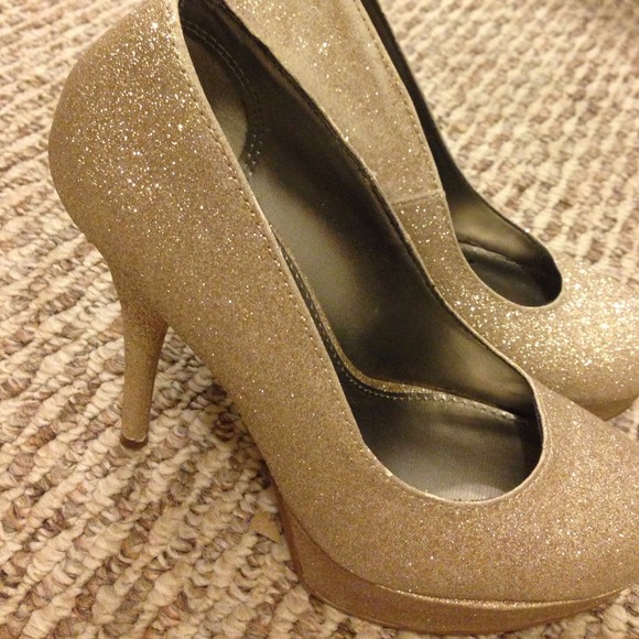 Gold Sparkly Heels