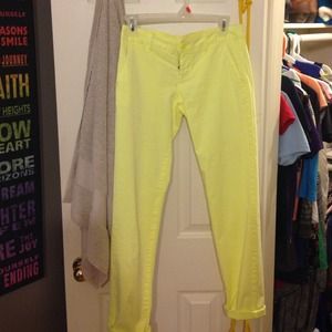 Yellow ankle pants