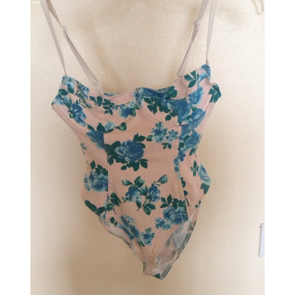 American Apparel Floral Leotard